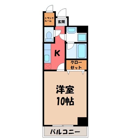 東武宇都宮駅 徒歩2分 3階の物件間取画像